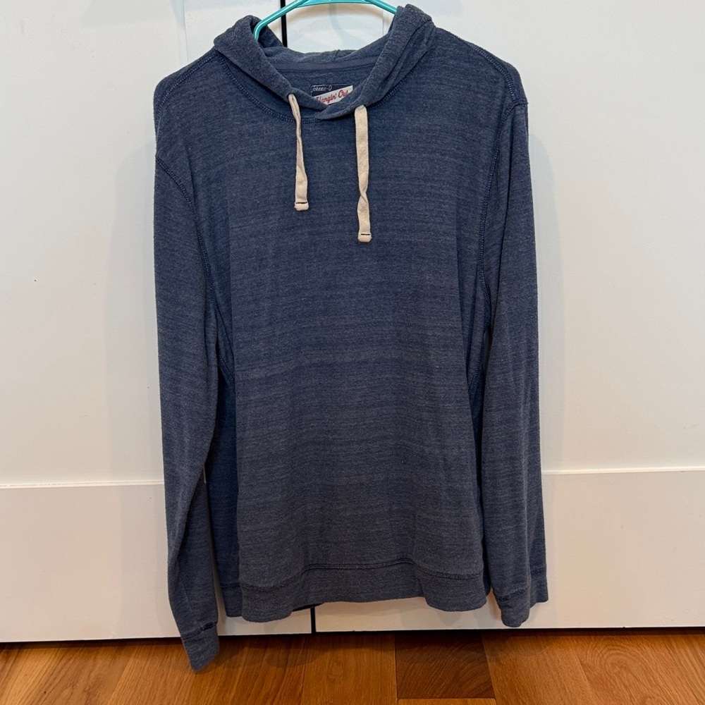 Johnnie-O Terry Cloth California Nixon Laguna Blue Men’s Hoodie Size Medium